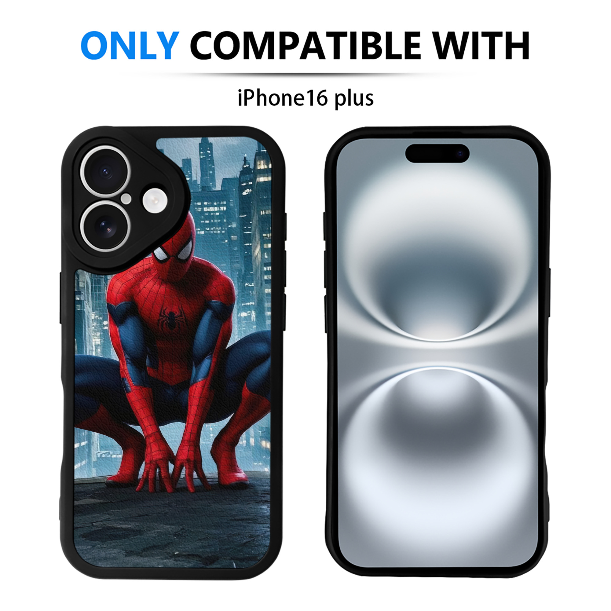 Spider Man スパイダーマン 【iPhone 16シリーズ対応】シリコンスマホケース（レザー調） 材質：シリコン